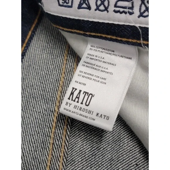 Hiroshi Kato Jeans Mens 30 (Fits 31x36) Scissors Slim Tapered Stretch Selvedge - Picture 4 of 11